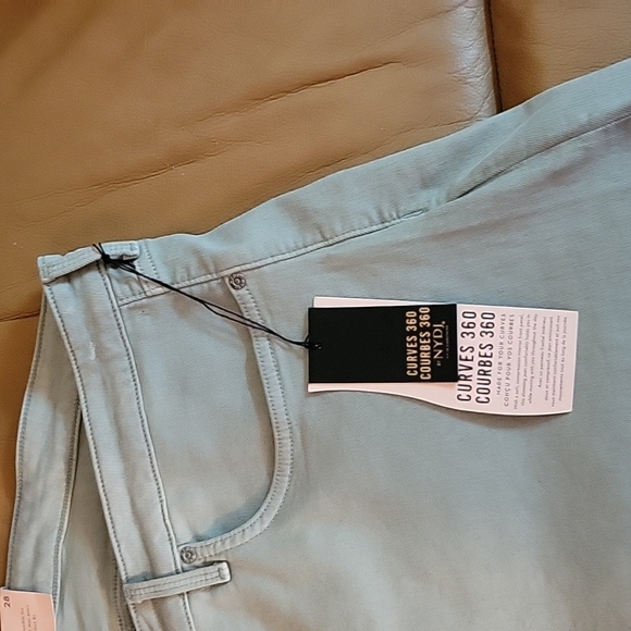 NYDJ Curves 360 Jeans Strech Plus 28 Light Green NWT - Picture 5 of 6